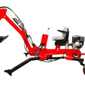 Anhängebagger mit Anhängerkupplung – 120°-Schwenkbereich, 15 PS Benzinmotor, MW Tools