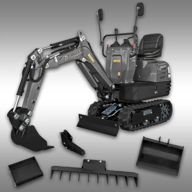 Mikrobagger JANSEN® MB-500, Minibagger, Benzin, Komplett-Set