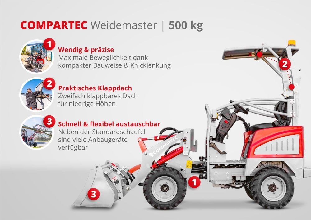 Elektro-Radlader Weidemaster – 500 kg – Image 6