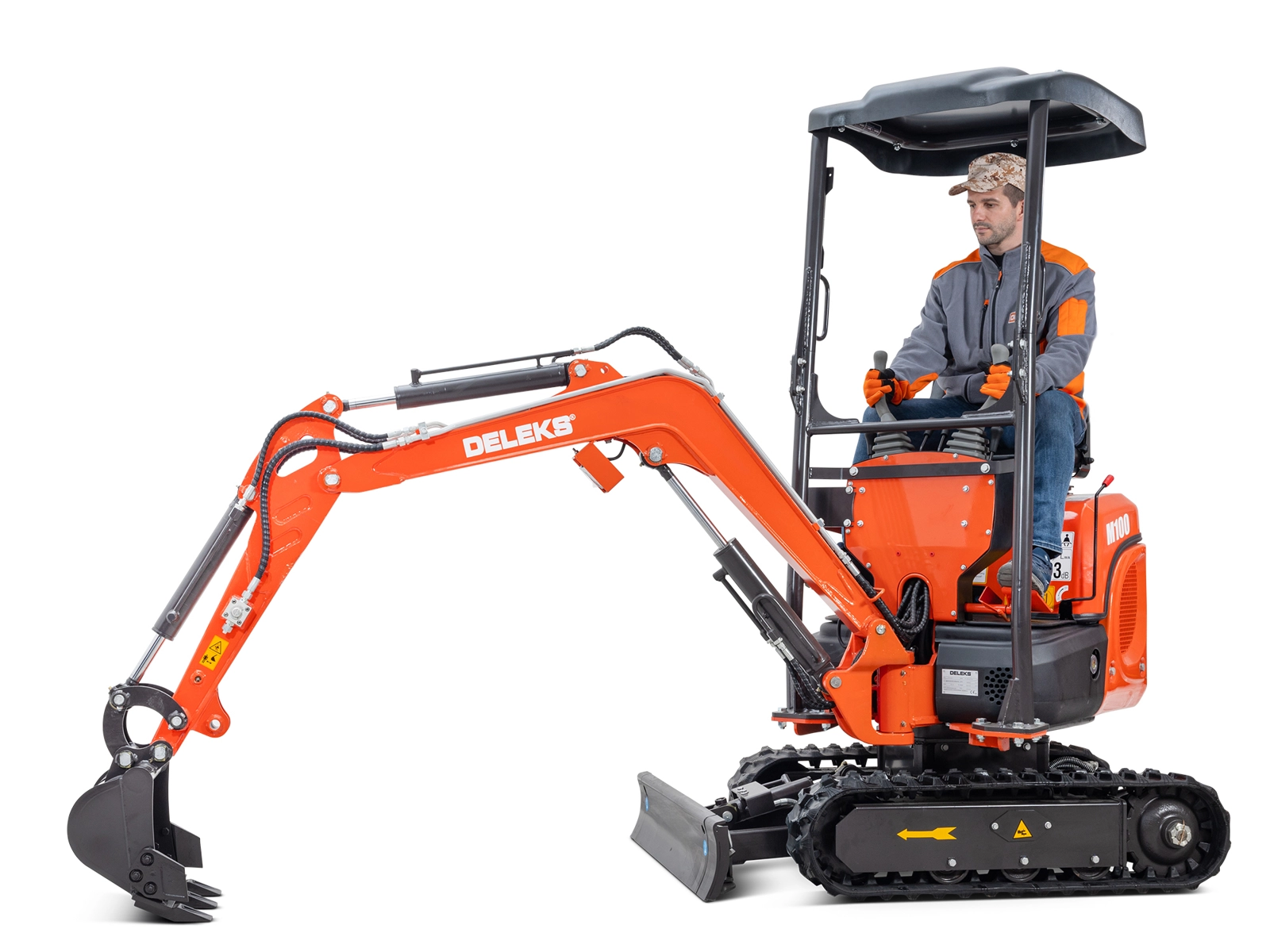 Kompakter 1-Tonnen-Minibagger, Kubota 3-Zylinder-Dieselmotor